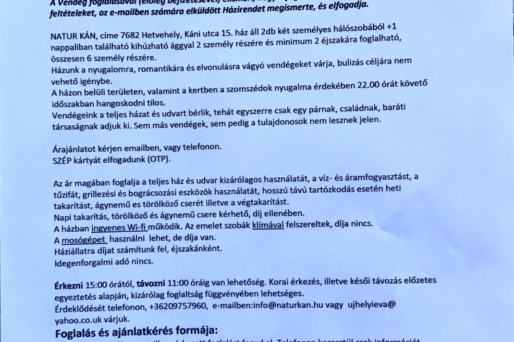 Házirend 1.